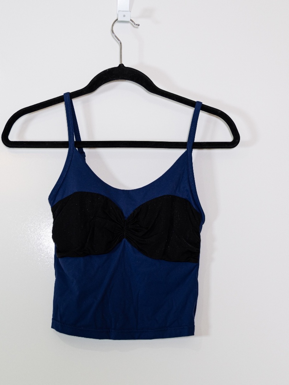 Daughter Lessons Jacq Navy Blue Black Colorblock Athletic Tank Top Shirt Small